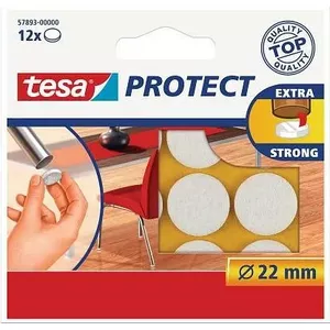 TESA 57893-00001-01 spilventiņi mēbeļu kājām grīdas aizsardzībai 12 pcs Apaļš