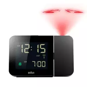 Digitālais modinātājs Braun 67160 melns no tīkla taisnstūris 130x90x49mm