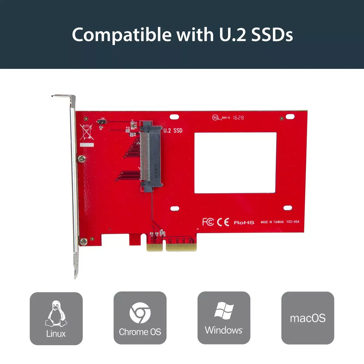 U.2 uz PCIe adapters StarTech PEX4SFF8639 Photo 7