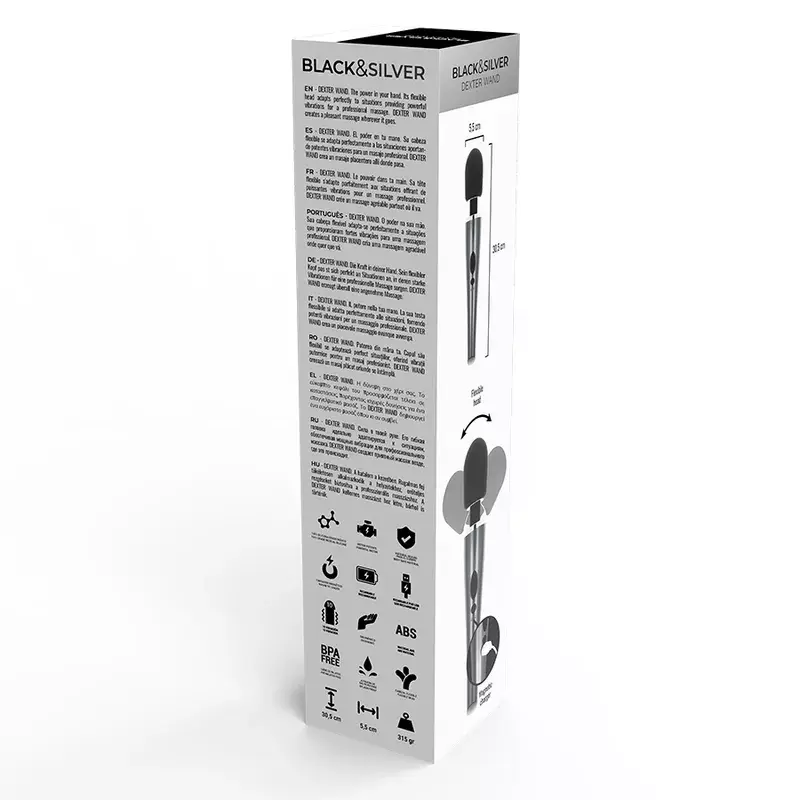 black&silver D-218546 massage wand Photo 5