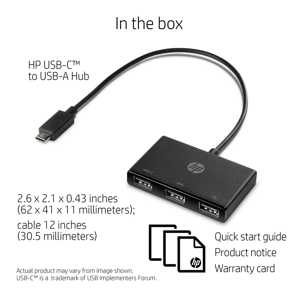 HP USB-C to USB-A Hub Z6A00AA Photo 3