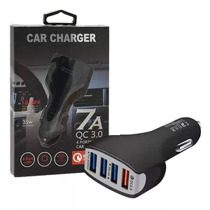 Vega Faston Car Charger with 4 USB-A Ports 7A Black