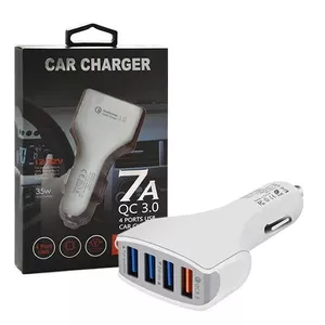 Vega Faston Car Charger with 4 USB-A Ports 7A White
