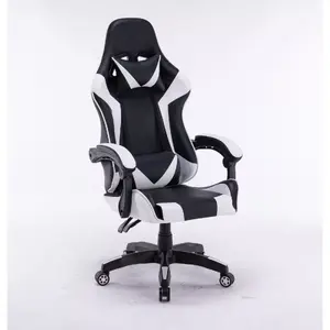 Office/gaming chair top e shop REMUS BIEL with padded seat and backrest, 2D armrests, headrest, lumbar pillow, black/white