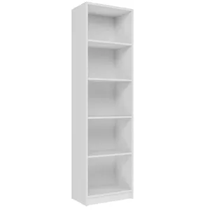 Офисный книжный шкаф Topeshop R50 BIEL 5 полок белый
