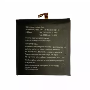 Battery for CAT S60 smartphone — Riff replacement 3700 mAh, 3.85 VDC