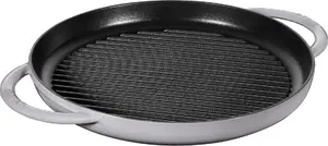 Cast Iron Grill Pan Staub 30 cm Graphite Grey — Induction Compatible