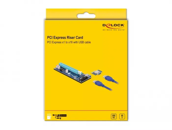 Riser Card PCI Express x1 to x16 DeLOCK 41430 Photo 4