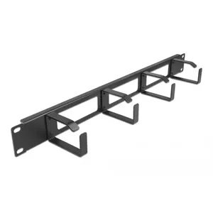 Cable management panel DeLOCK 19" 66658 black 1U