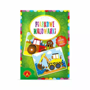 Sand coloring excavator and tractor set Alexander model 2094 for sand play and creative outdoor activities