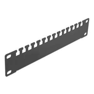 Cable management panel DeLOCK 10" Cable support rail 1U black