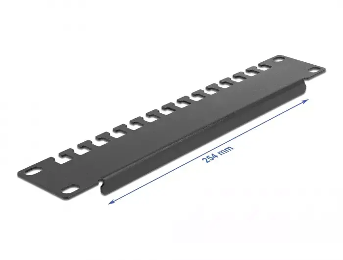 Cable management panel DeLOCK 10" Cable support rail 1U black Photo 2