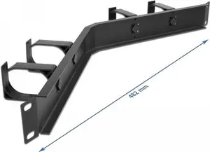 Cable management panel DeLOCK 19" 66667 black 1U with hooks