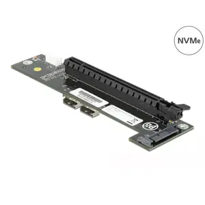 Converter 2 x SFF-8654 to PCIe x16 Bifurcation DeLOCK 64148