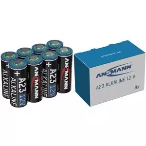 Akumulators ANSMANN A23 12V alkalīna-mangāna, komplekts 8 gab.