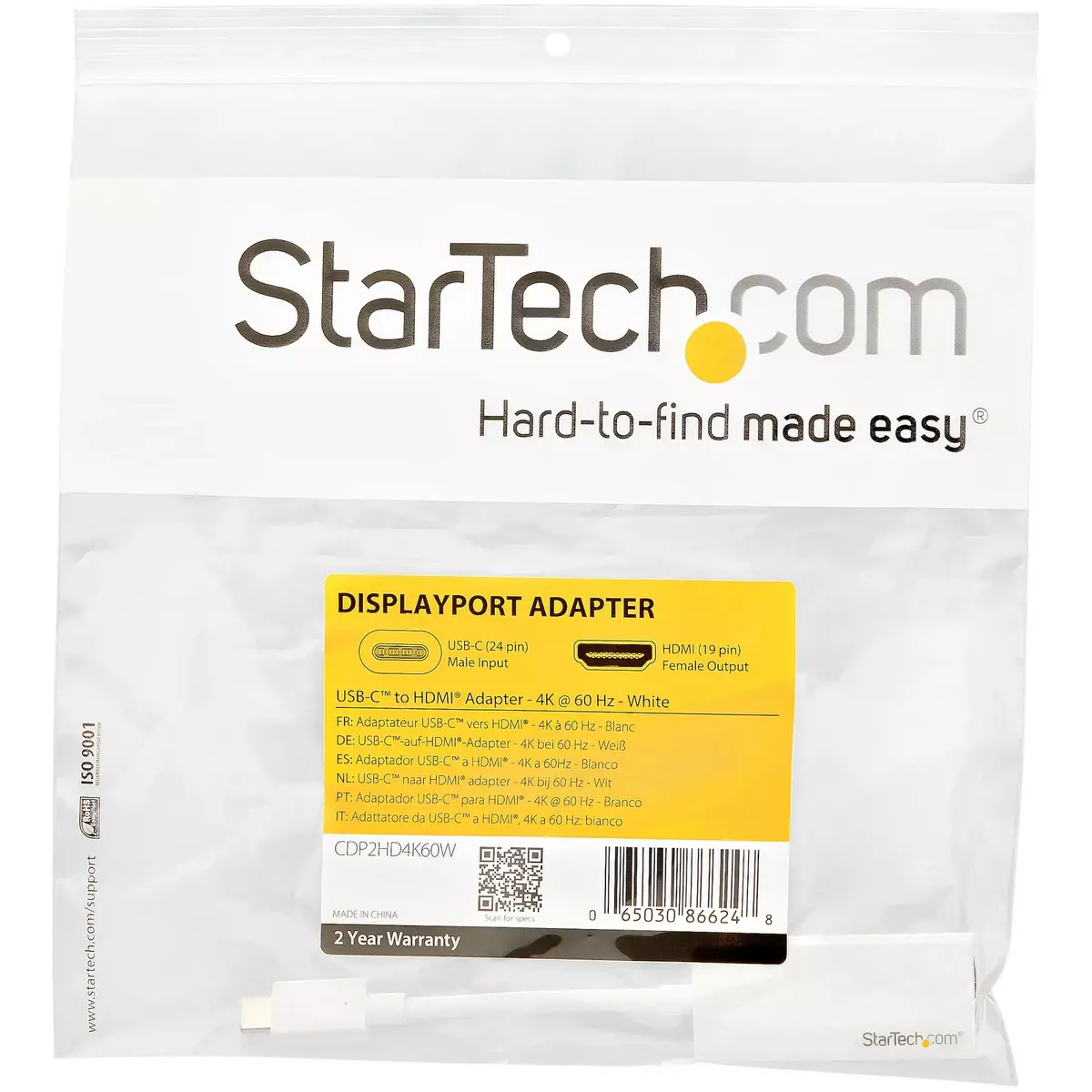 StarTech адаптер USB-C на HDMI CDP2HD4K60W Photo 5