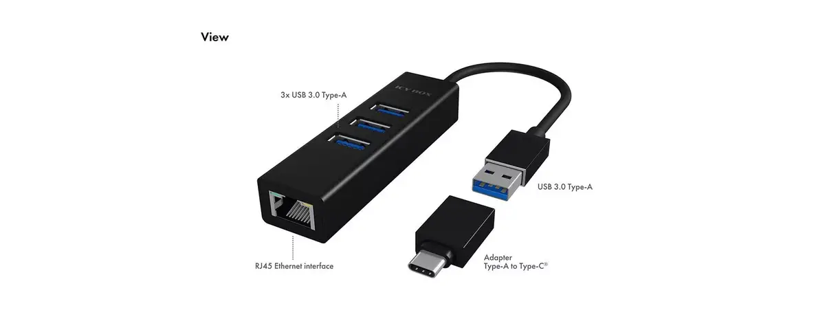 USB хаб ICY BOX IB-HUB1419-LAN Photo 7