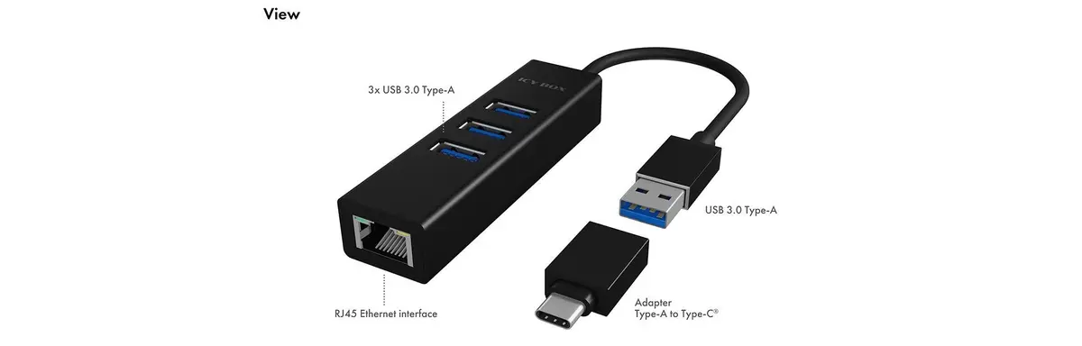 USB хаб ICY BOX IB-HUB1419-LAN Photo 4