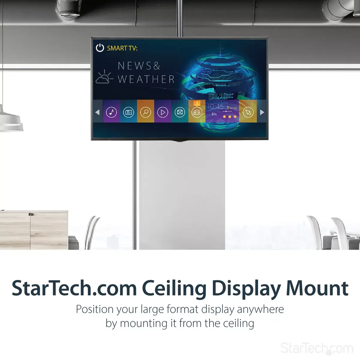 StarTech FPCEILPTBLP griestu kronšteins 32"–75" Photo 10