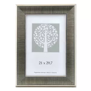 Photo frame SAVEX 200-11377 for A4 (21×29.7 cm), plastic silver