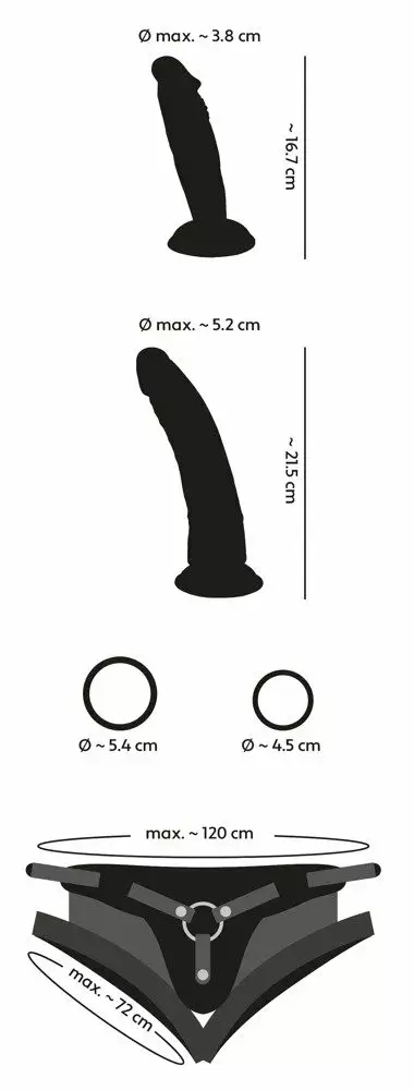 Страпон-комплект you2toys Silicone Black Photo 13