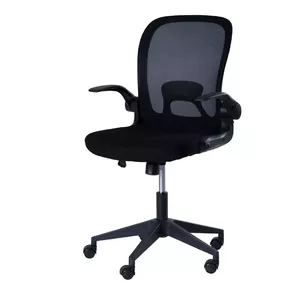 Biroja krēsls Sun-Flex 250800 Ar mīkstu sēdekli Acs atzveltne Melns