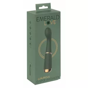 Вибратор для точки G Emerald Love Luxurious G-Spot силиконовый — 19,5 см, вставляемая 10 см, Ø 2,1–3,6 см, 10 режимов, водонепроницаемый, USB