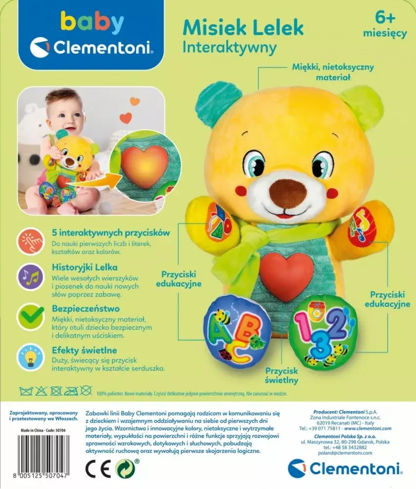 Clementoni Lelek 2.0 интерактивный медвежонок 50704 Photo 2