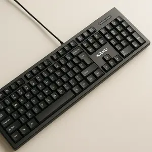 Клавиатура iKaku KSC-359 эргономичная, полноразмерная 104 клавиши, проводная USB, черная