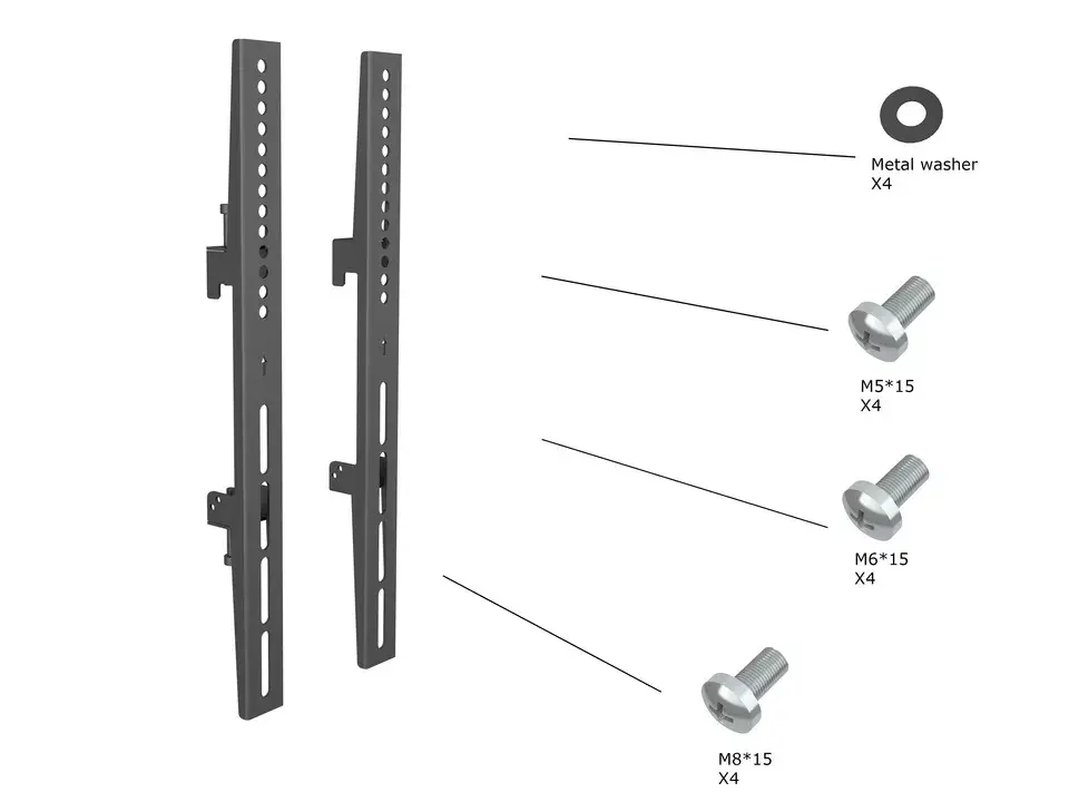 Plakanas paneļa stiprinājums Multibrackets M Pro Series Fixed Arms 400mm Photo 2