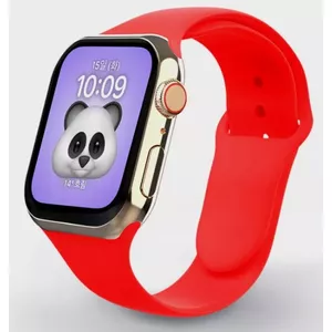 Swissten Silicone Band for Apple Watch 42-44mm Red - 8595217477148 Pulksteņa ekrāna aizsargs
