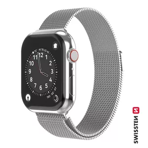 Металлический ремешок для Apple Watch SWISSTEN 38/40 мм — серебристый, совместим с Series 1–6 и SE