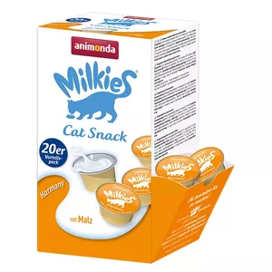 Жидкое молоко лакомство animonda Harmony ANIMONDA Milkies набор 20 x 15 г для взрослых кошек, вкус молока