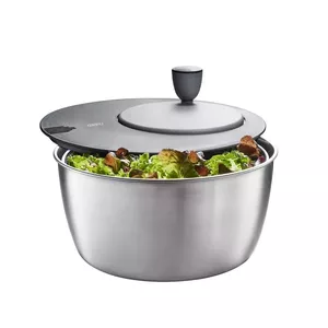 Salad spinner GEFU Rotare Stainless steel, crank handle, 3 L, stainless steel housing, round