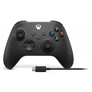 Microsoft Xbox Wireless Controller + USB-C Cable Melns Bluetooth/USB Spēļu paliktnis Analogā / digitālā PC (dators), Xbox One, Xbox Series S, Xbox Series X