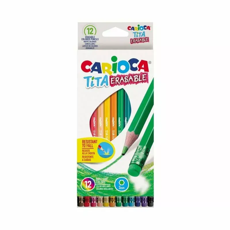 Colored pencils Carioca TITA Erasable — 12 pcs Photo 3