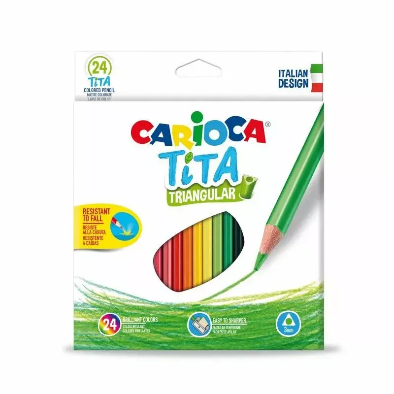 Colored pencils Carioca TITA triangular 24 pcs Photo 3