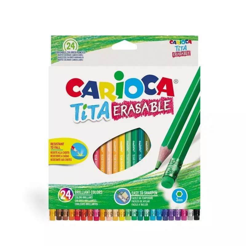 Colored pencils Carioca Tita Erasable 24 pcs Photo 3