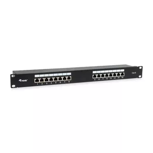 Patch Panel Equip 16-Port Cat.6 Shielded Black