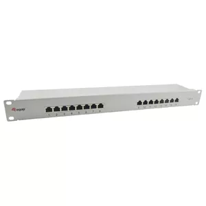 Patch Panel Equip 16-Port Cat.6 Shielded Light Grey