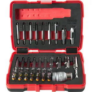 Набор экстракторов для винтов ks tools 150 1/4" 10 мм 34 предмета для повреждённых и сорванных винтов