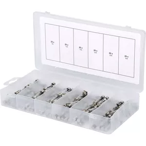 Fuse assortment ks tools 970.0270 – 120 pieces, blade fuses 5–30 A