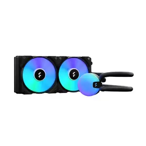 Visa vienībā šķidruma dzeses sistēma Fractal Design Lumen S24 RGB 240 mm radiatora, 120 mm ventilatori, melna