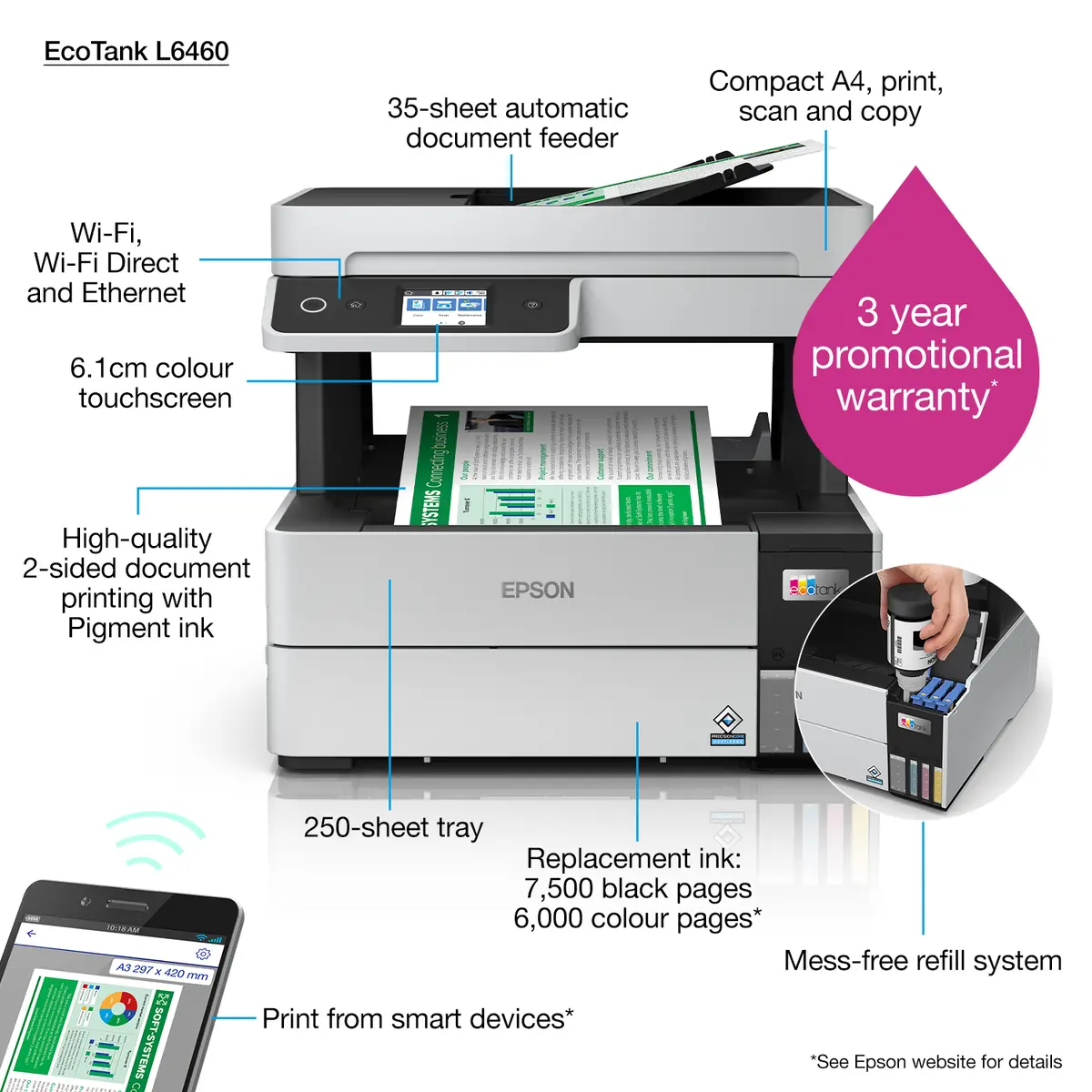 Epson EcoTank L6460 tintes printeris Photo 11