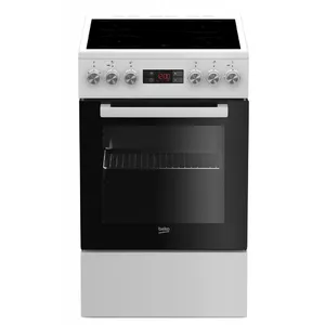 Brīvi stāvoša plīts Beko FSM 57300 GW Keramika Balta 4 gatavošanas zonas
