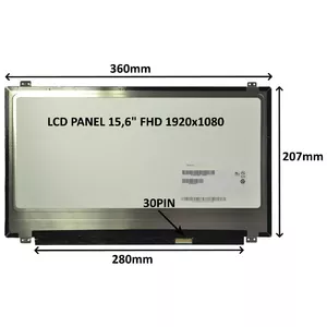 LCD panelis SIL 15.6" FHD 1920x1080 30-pin matēts