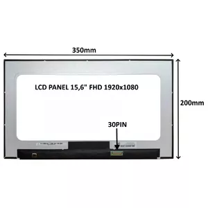 SIL LCD panelis 15.6" FHD 1920x1080 IPS matēts 30 kontaktu