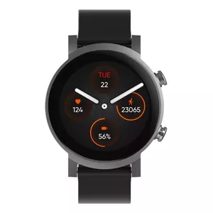 Mobvoi TicWatch E3 3,3 cm (1.3") 44 mm Digitāls 360 x 360 pikseļi Skārienjūtīgais ekrāns Melns Wi-Fi GPS