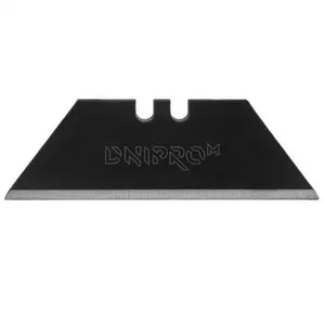 Replacement trapezoid utility knife blades DNIPRO-M — black, set of 10