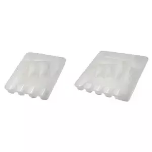 Cutlery set keeeper Pablo 5-piece transparent 33.5x26.5x5 cm